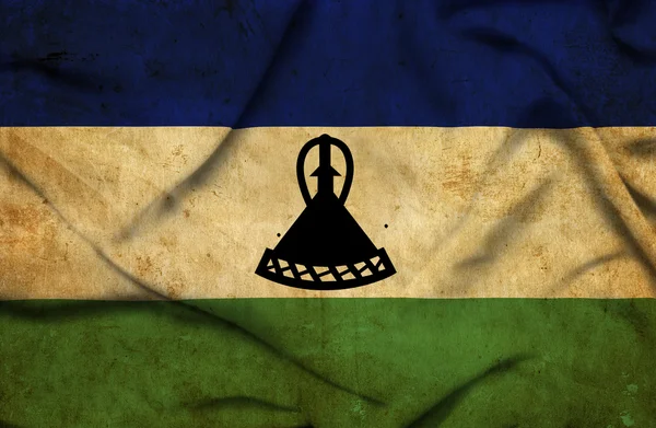 Lesotho waving flag — Stock Photo, Image