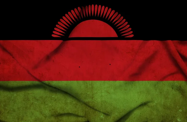 Malawi schwenkt Flagge — Stockfoto