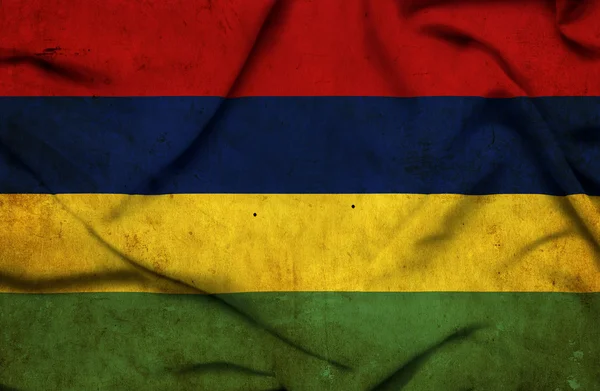 Wapperende vlag van Mauritius — Stockfoto
