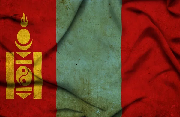 Moğolistan dalgalanan bayrak — Stok fotoğraf