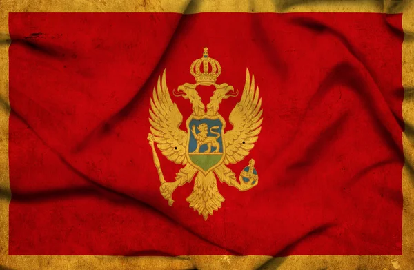 Montenegro sventola bandiera — Foto Stock