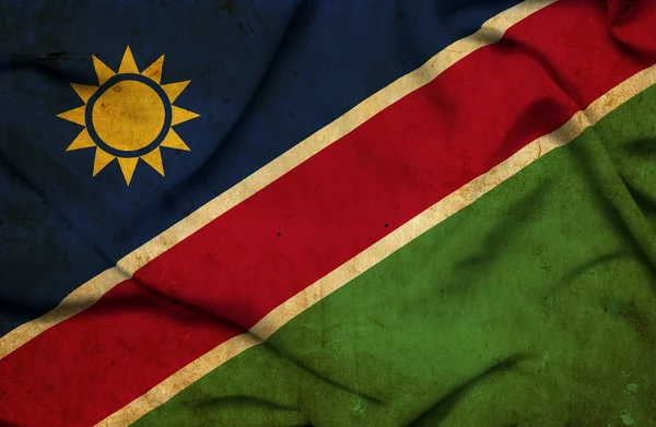 Namibia viftande flagga — Stockfoto