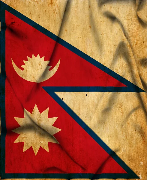 Nepál integetett zászló — Stock Fotó