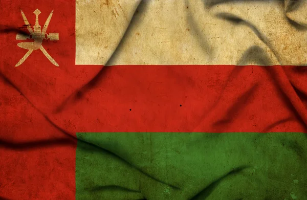 Oman macha flagą — Zdjęcie stockowe