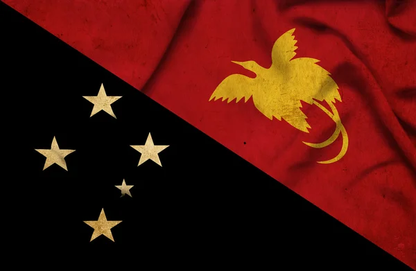 Papouasie-Nouvelle-Guinée agitant le drapeau — Photo