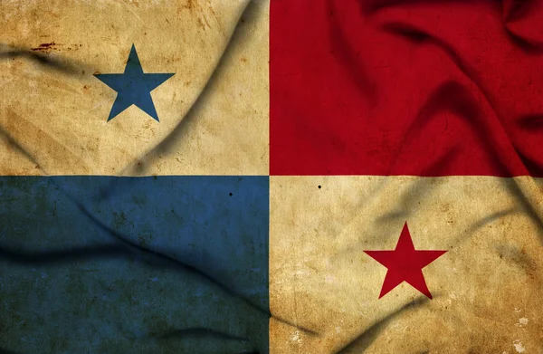 Panama viftande flagga — Stockfoto