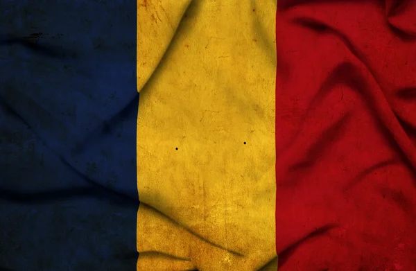 罗马尼亚挥动国旗 — 图库照片