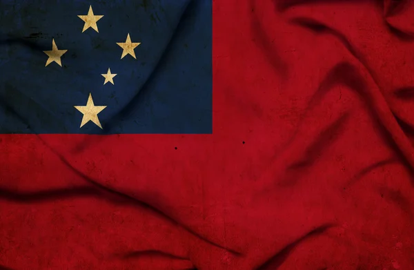 Samoa heiluttaa lippua — kuvapankkivalokuva