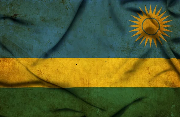 Руанда размахивает флагом — стоковое фото
