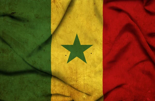 Senegal wuivende vlag — Stockfoto