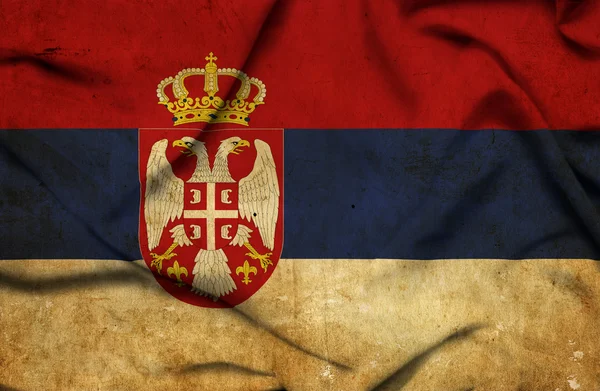 Serbia ondeando bandera — Foto de Stock