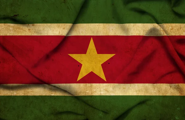 Suriname schwenkt Flagge — Stockfoto