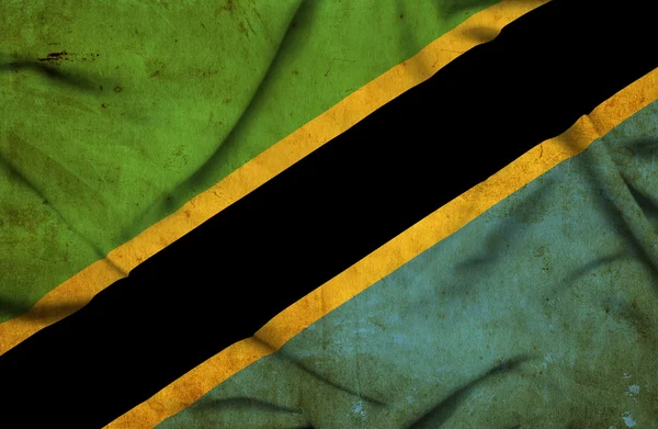 Tanzania sventola bandiera — Foto Stock