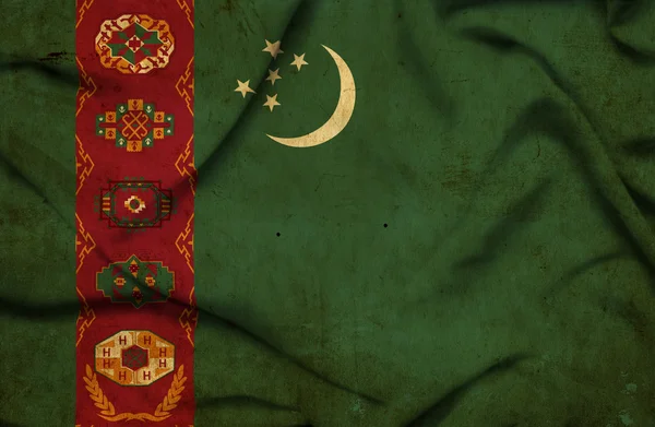 투르크메니스탄 흔들며 깃발 — 스톡 사진