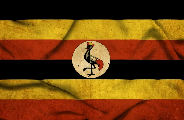 Uganda waving flag — Stock Photo, Image