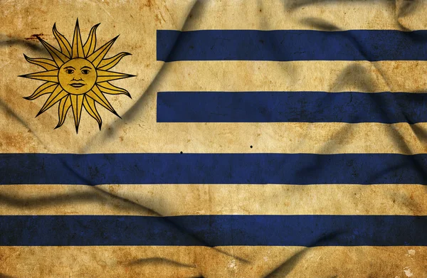 Uruguay ondeando bandera —  Fotos de Stock