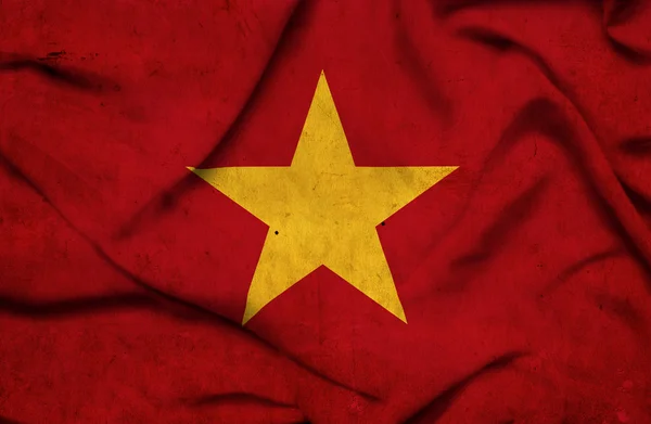 Vietnam waving flag — Stok fotoğraf