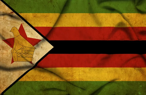 Zimbabwe viftande flagga — Stockfoto