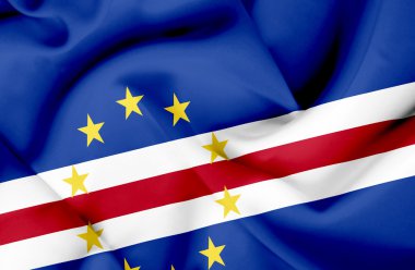 Cape verde dalgalanan bayrak