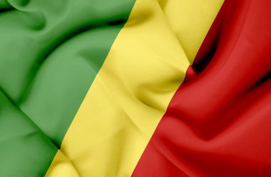 Kongo Cumhuriyeti dalgalanan bayrak
