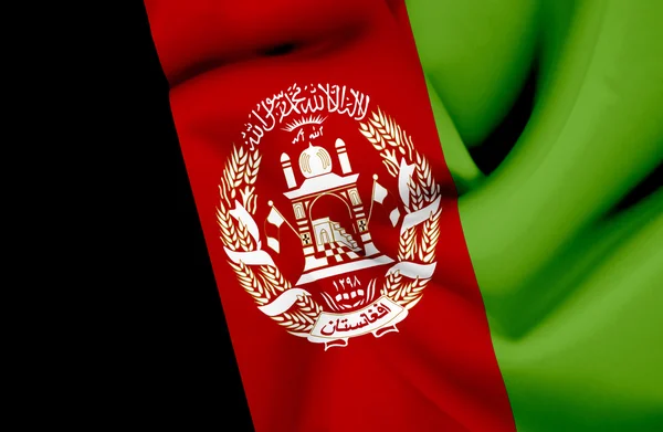 Afghanistan waving flag — Stock Photo, Image