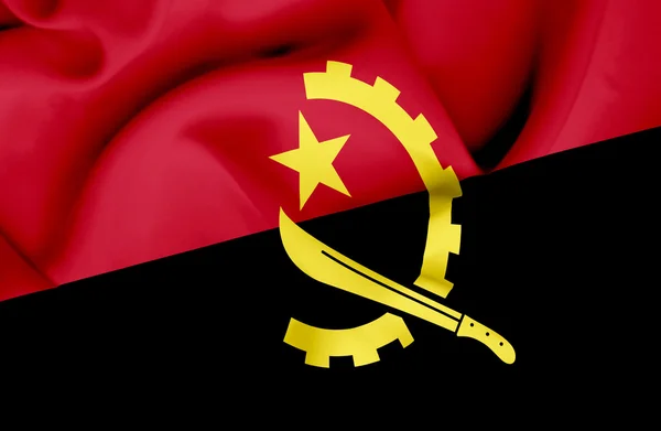 Angola sventola bandiera — Foto Stock