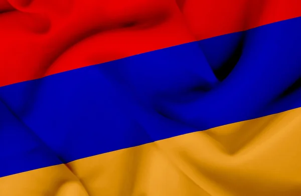 Ermenistan dalgalanan bayrak — Stok fotoğraf