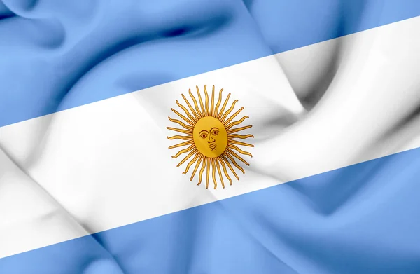 Wuivende vlag Argentinië — Stockfoto