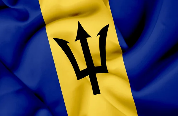 Wapperende vlag van Barbados — Stockfoto