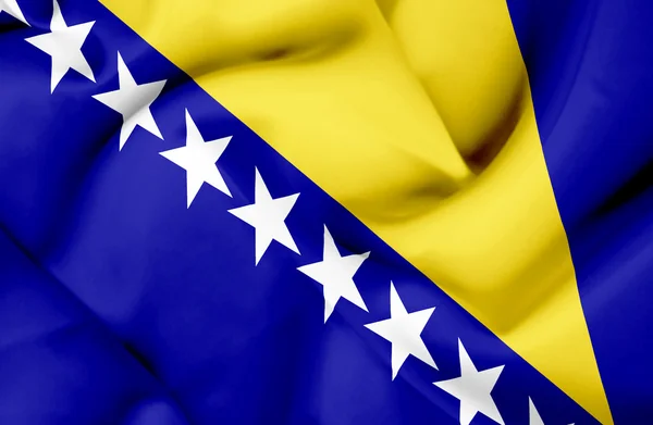 Bosnia and Herzegovina waving flag — Stock Photo, Image