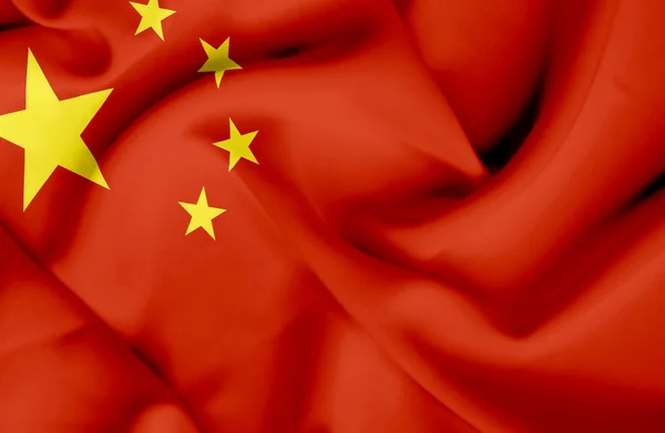 Cina sventola bandiera — Foto Stock