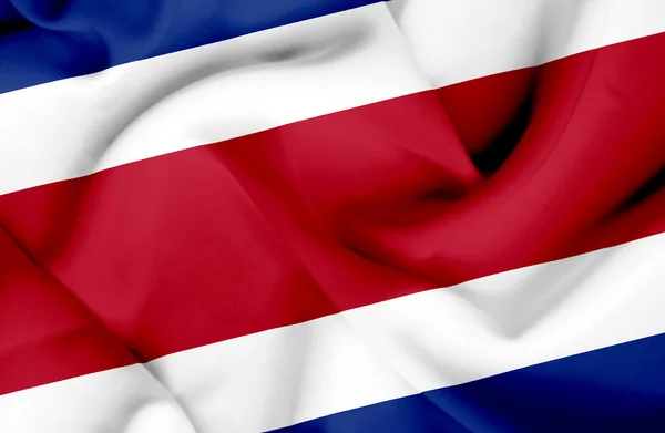 Costa rica viftande flagga — Stockfoto