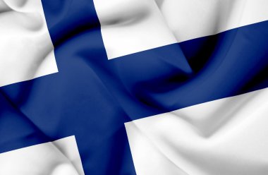 Finlandiya dalgalanan bayrak