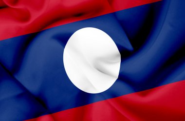 Laos dalgalanan bayrak