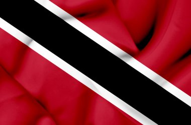 Trinidad ve tobago dalgalanan bayrak