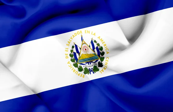 El Salvador agitant le drapeau — Photo