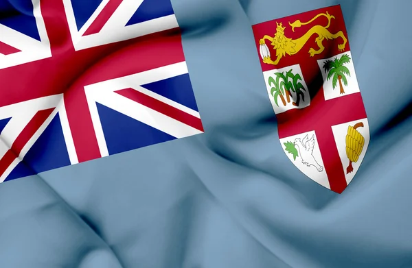 Vlající vlajka Fidži — Stock fotografie