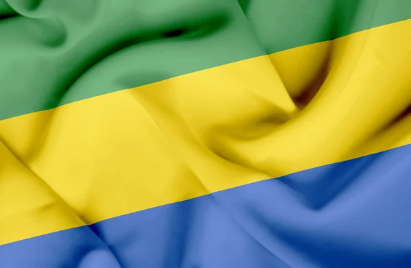 Wapperende vlag van Gabon — Stockfoto