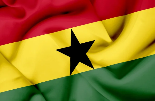 Ghana viftande flagga — Stockfoto