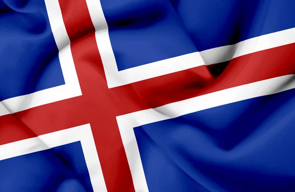 Iceland waving flag — Stock Photo, Image