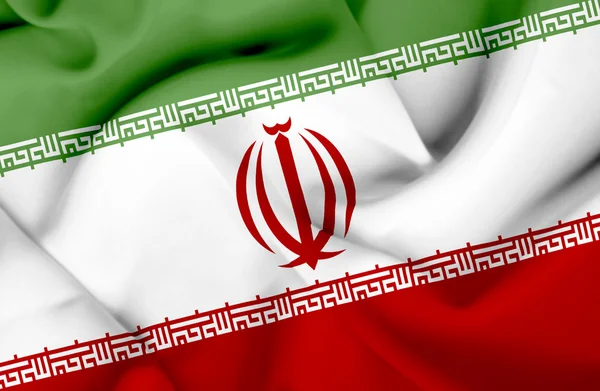 Iran waving flag — Stock Photo, Image