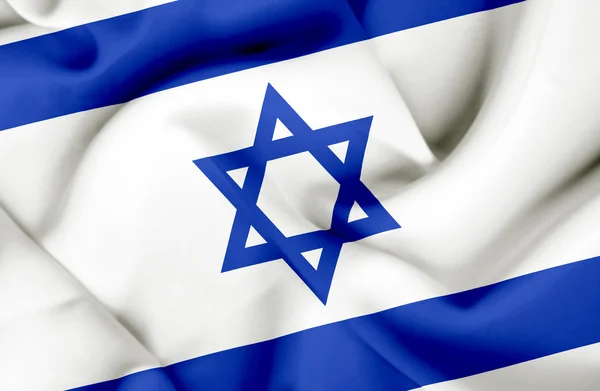 Israel schwenkt Flagge — Stockfoto