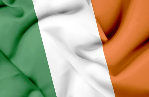 आयरलैंड झंडा झुक रहा है — स्टॉक फ़ोटो, इमेज