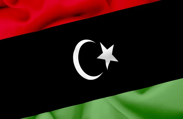 리비아 흔들며 깃발 — 스톡 사진