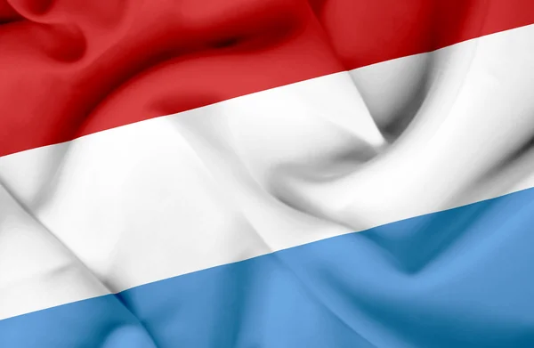 Luxemburg schwenkt Flagge — Stockfoto