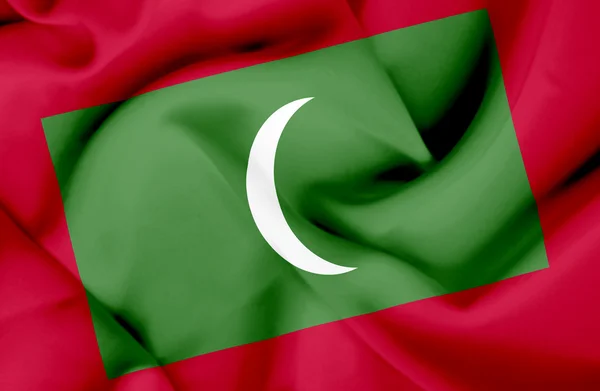 Maldiven wuivende vlag — Stockfoto