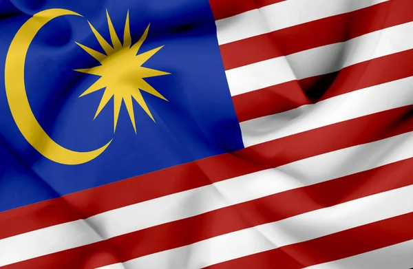 Malaysia viftande flagga — Stockfoto