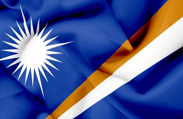 Marshallovy ostrovy mává vlajkou — Stock fotografie