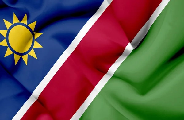 Namibya dalgalanan bayrak — Stok fotoğraf