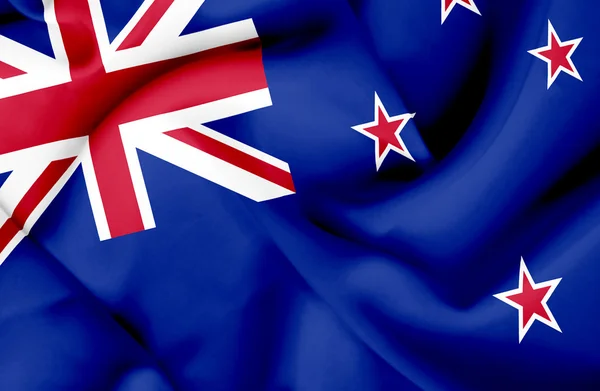 Nueva Zelanda ondeando bandera —  Fotos de Stock